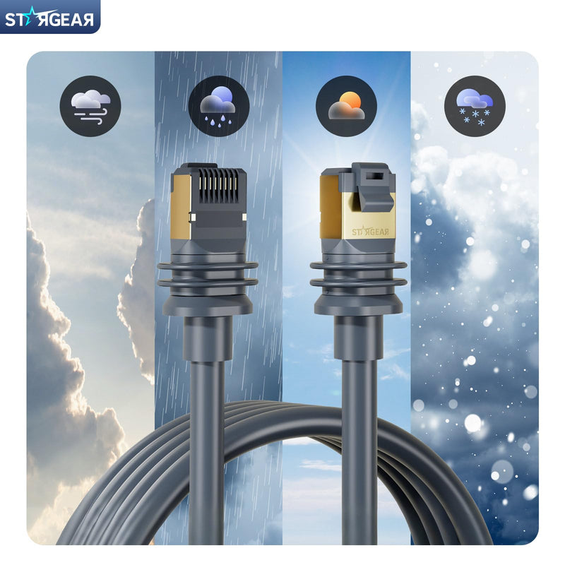 Starlink Cable Gen 3 15M/49FT, Starlink Gen 3 Cable for Starlink Standard 4/4X/V3/REV 4/MINI, Extension Replacement Starlink Ethernet Cable Satellite Internet Kit Waterproof Outdoor