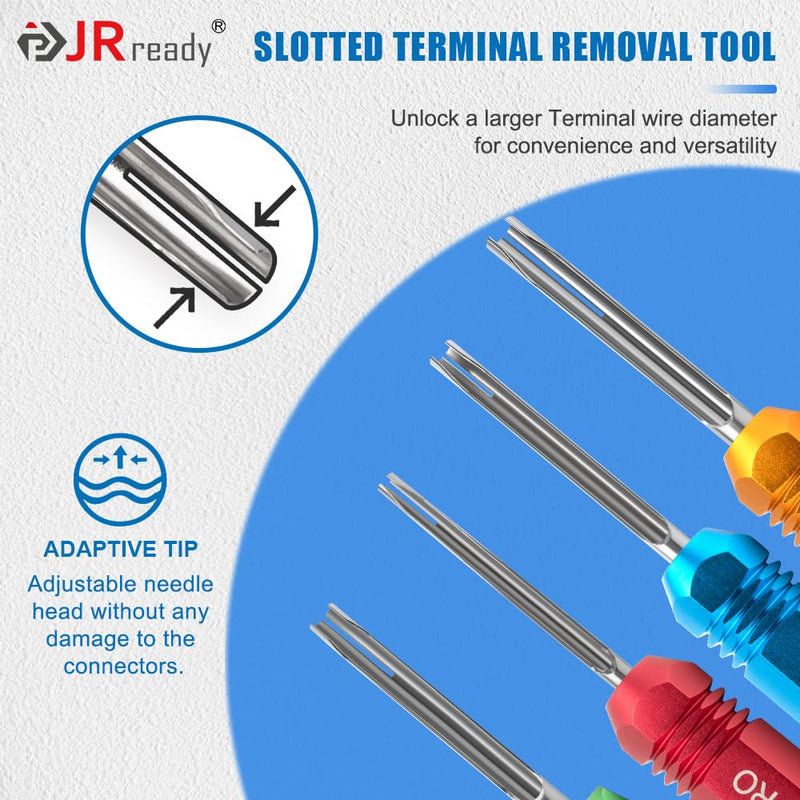 JRready ST5291 Deutsch Pin Removal Tool for Deutsch Size 12 16 20 Solid Contacts Wire Gauge 12-22 AWG,Terminal Release Tool Kit for Deutsch DT, DTM, DTP, DTHD, and HD Series Connectors
