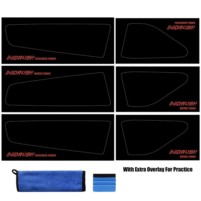 NDRUSH Blackout Taillight Vinyl Tint Film, Precut Overlays, Tail Light Wrap Cover Compatible with Dodge Charger 2015 2016 2017 2018 2019 2020 2021