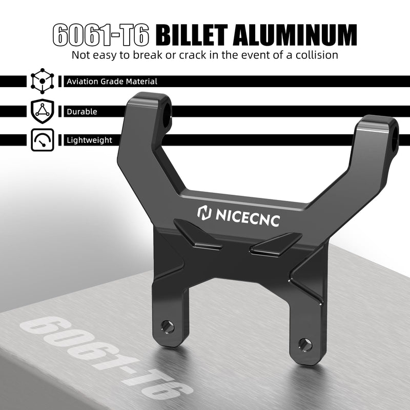 NICECNC Black Aluminum Anti-Shake Support Dash Stabilizer Compatible with Yamaha Tenere 700 /XTZ700 2019-2023, Not Fit Digital Tft Screen