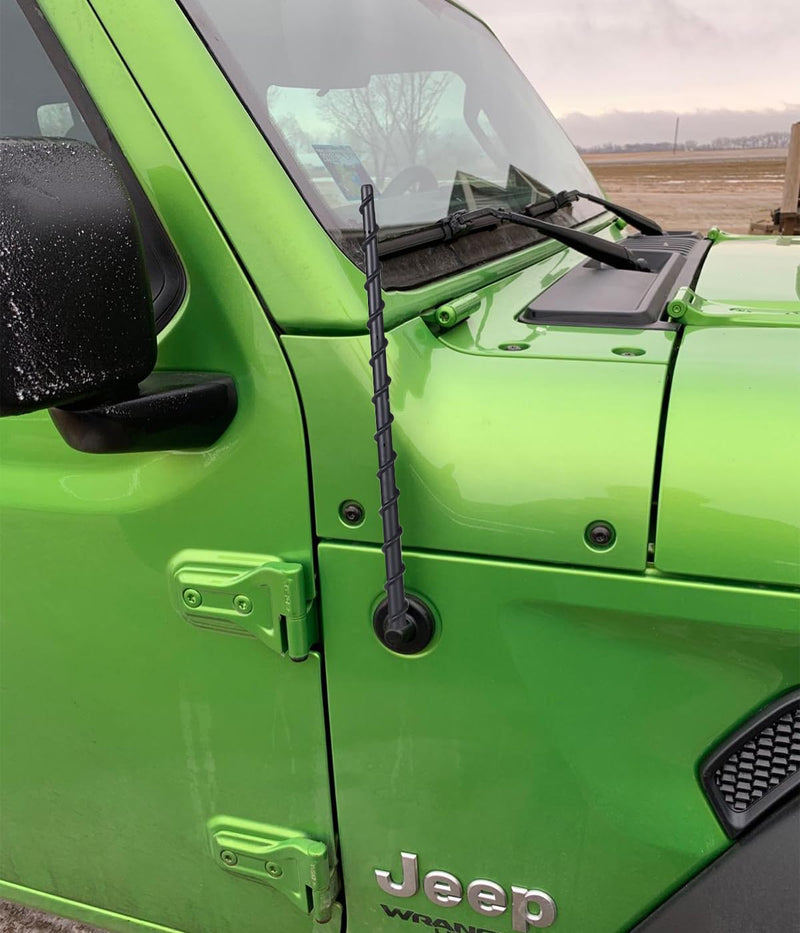 13 inch Antenna Compatible with Jeep Wrangler All Models 2007-2026 | & Jeep Gladiator 2020-2026, Internal Copper Coil for Enhanced Reception, Flexible Rubber Antenna Replacement