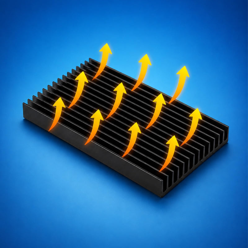 2 PCS Heat Sinks Kit, 100x60x10mm/ 3.94“x2.36“x0.39“ Black Aluminum Heatsink with Thermal Conductive Adhesive Tape, Cooling Heat Sink for Smartphones Routers Hard Drives LED Panel 3D Printer