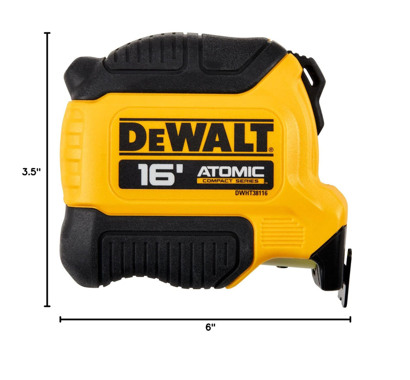 DEWALT Atomic Compact Series 16 ft. Tape Measure (DWHT38116S)