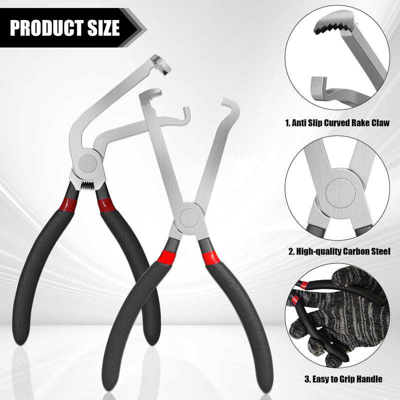 Electrical Disconnect Pliers, 37960 & 37980 Electric Disconnect Plier, 60 Degree Curved Jaw & Straight Automotive Tools for Connector Push Plugs Fuel Line Removal Car Repair Straight & 60° Pliers