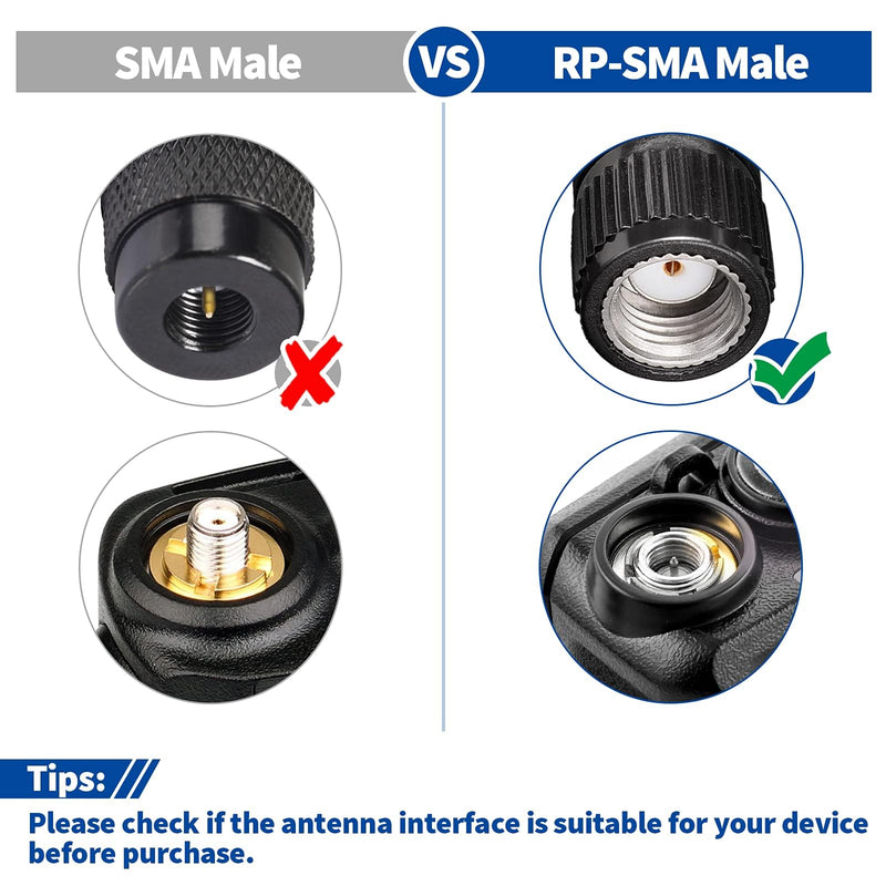 Bingfu Dual Band WiFi Antenna 2.4GHz 5GHz 5.8GHz 3dBi RP-SMA Male Antenna Replacement (2-Pack) for WiFi Router Wireless Network Card USB Adapter Security IP Camera Video Surveillance Monitor 2-Pack [RP-SMA] Male Antenna
