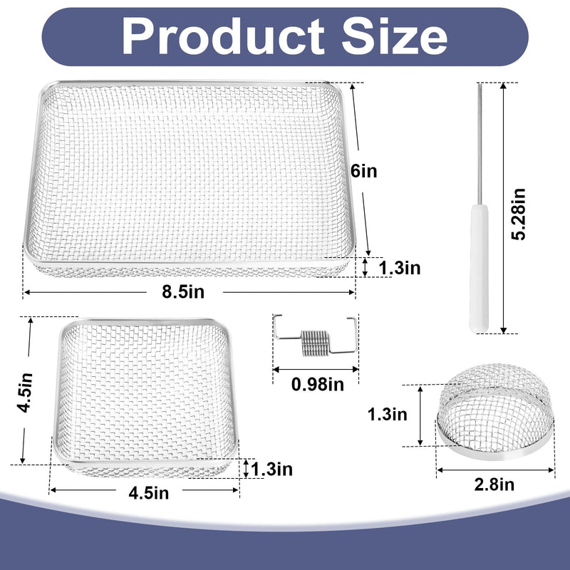 RV Furnace Vent Screen for Water Heater Vent Cover, RV Bugs Screen, Flying Insect Screen, Stainless Steel Mesh with Installation Tool