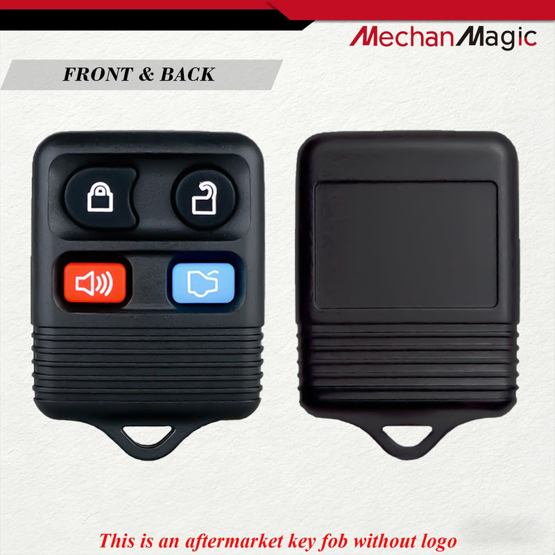 Key Fob Replacement Fits for Ford Mustang Expedition Explorer Taurus Lincoln Navigator Town Car Mercury Sable 1998-2004 CWTWB1U311 Remote with Uncut Transponder Ignition Key (H72-PT 4C)