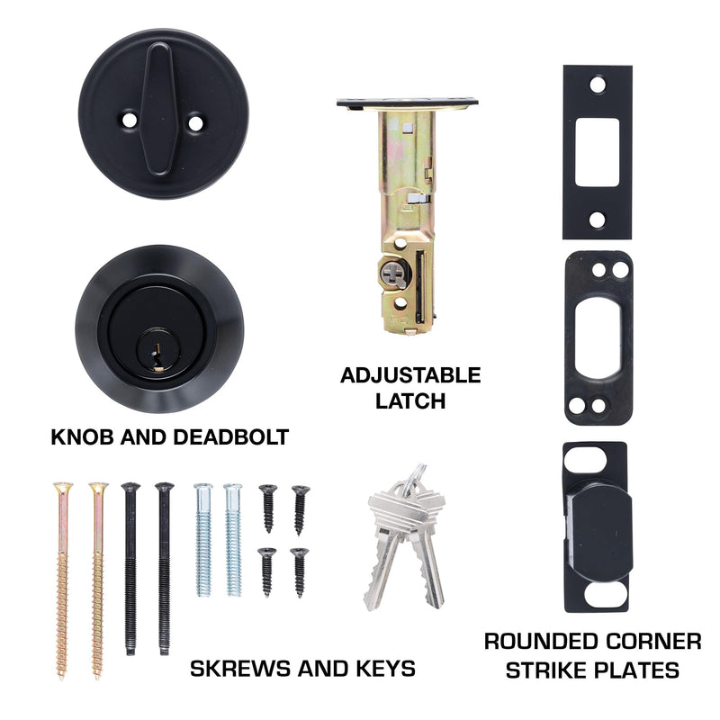 BRINKS Commercial - Single Cylinder Deadbolt Lock, Matte Black Finish - Meets ANSI Grade 1 Standards and has 3-Hour UL Fire Rating 1 Pack