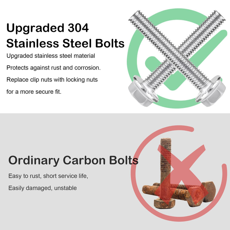 Fuel Tank Strap Bolts, 304 Stainless Steel Tank Strap Hardware Kit Compatible with Chevy Silverado Tahoe Suburban Avalanche Colorado, Replace 55157,GM 11516770 11519894 15743078 (2pcs)