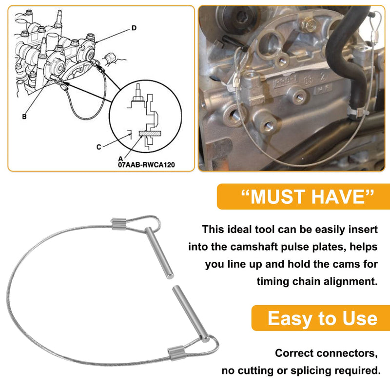 07AAB-RWCA120 Camshaft Alignment Tool Pin Tool Cam Lock Tool Fit for Honda K Series K20A K20A2 K20Z1 K20Z3 K24A K24A2
