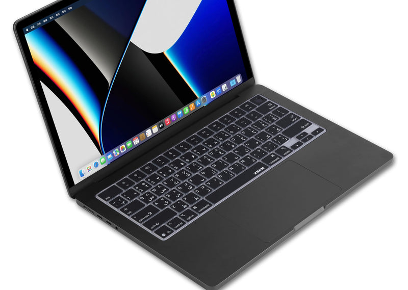 Persian/Farsi Black US Layout Silicone Keyboard Cover for 2026-2021 MacBook Pro 14 16 inch MacBook Air 13 15 inch with M5/M4/M3/M2/M1 and MacBook Neo