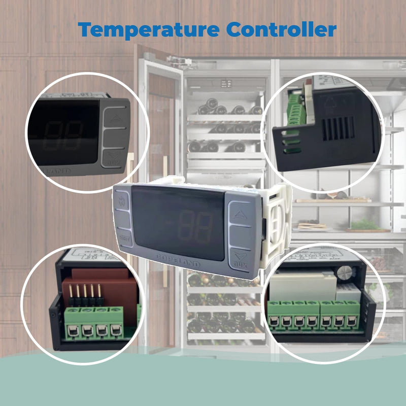 for Dixell XR03CX-4N0F1 Temperature Controller Fit for 120V Commercial Refrigerators/Freezer, with Temperature Sensor Probes & Clasp Replacement for W0302186 XR03CX XR03CX-4N1C0