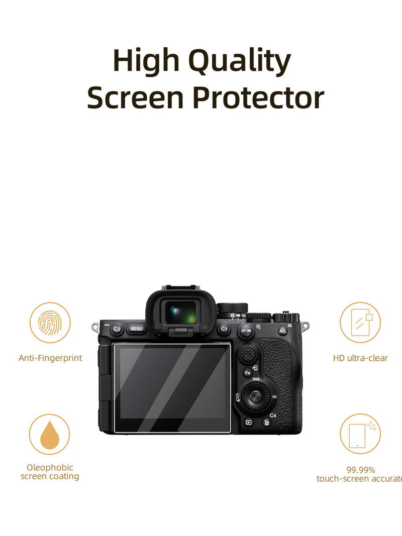 Screen Protector for Alpha 7R VI（ILCE-7RM6/a7R6）, HD Protective Film 4h Hardness Screen Protector,Easy Installation,Anti-Scratch,HD Quality,(3 Pack)