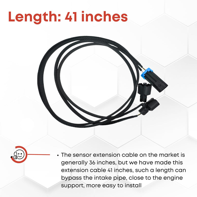 Gen 3 LS Knock Sensor Extension Relocation Harness 41'' Compatible with LS1 LS6 LQ4 LQ9 LM7 L59 LR4 L33