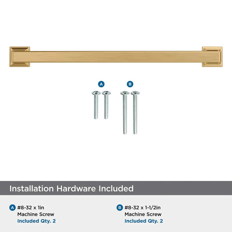 Amerock Lintel 7-9/16 inch (192 mm) Center-to-Center Champagne Bronze Cabinet Pull, BP37445CZ