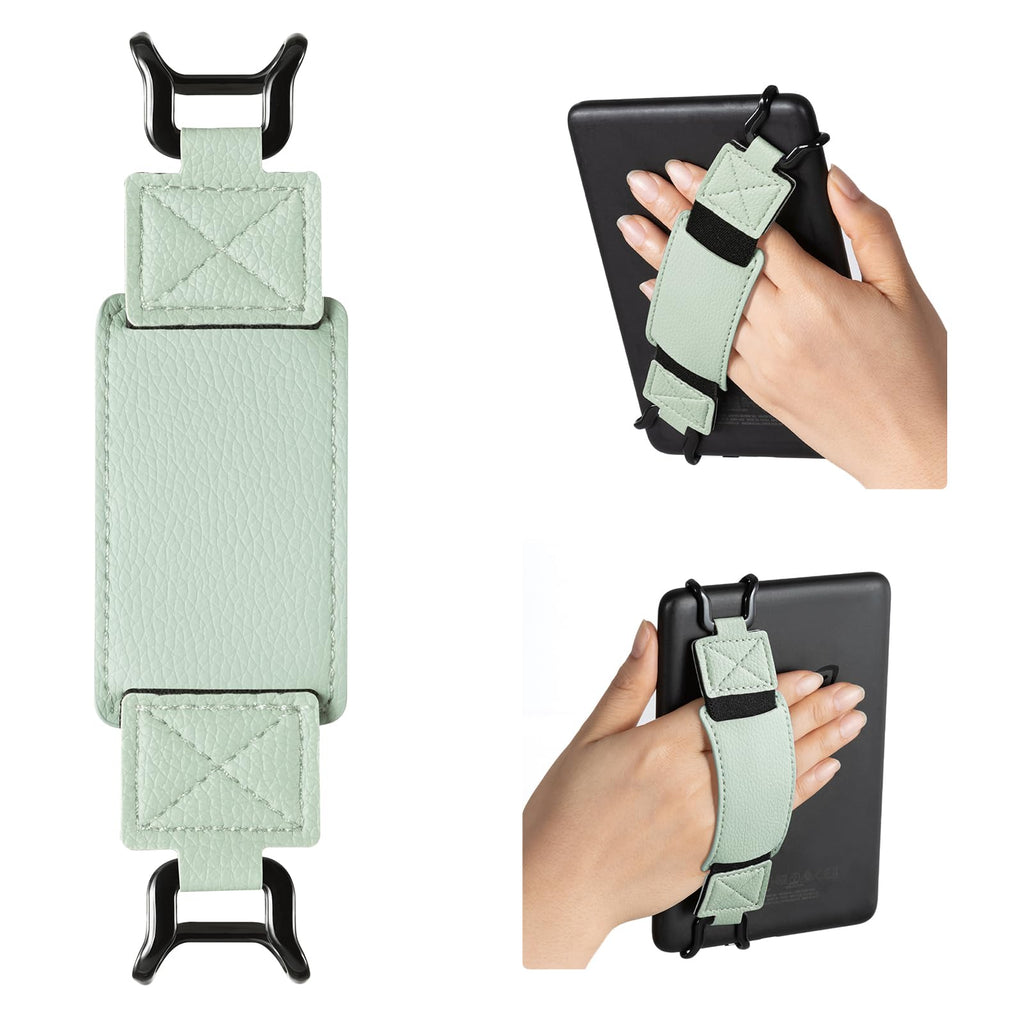 CoBak Secure Hand Strap for kindle and Tablets - Versatile and Lightweight Finger Grip Holder for 6-7.5" Kindle/Kobo/Voyaga/Lenovo/Sony E-Book Tablet - High Elasticity, Sagegreen-1 6-7.5"