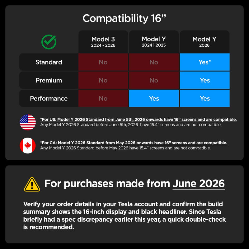 Spigen GlasTR EZ FIT Screen Protector Matte Finish for Model Y (2026) | Aluminacore 10H+ Tempered Glass, Auto Align Tray, Anti-Fingerprint, Designed for Model Y Premium/Performance/L (2026) 16" 16-inch 2026 Model Y