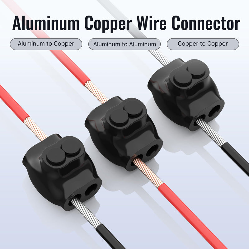 RVBOATPAT 2 Port Insulated  Splice Connector 2-14 Gauge Aluminum to Copper Wire Connectors 5/32" Slotted Allen Hex Dual Entry Splice Electrical Connector Dual Entry 2 Port 2-14 AWG