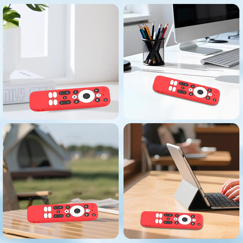 Case for Onn 4K Plus Remote Control,NOUKAJU Remote Control Protective Cover with Lanyard,Drop-Proof,Protective Cover for Onn 4K Pro(Red)