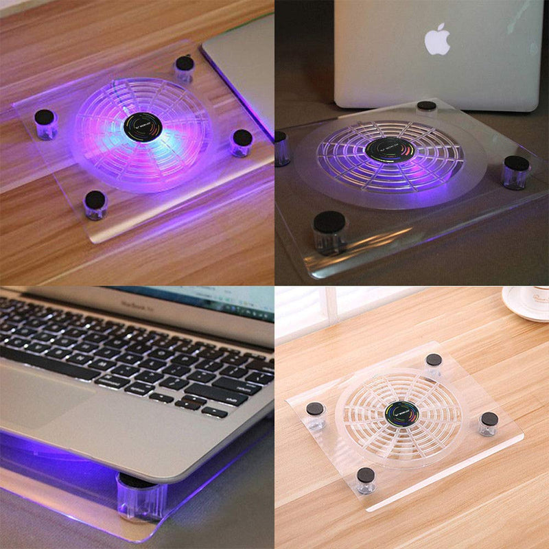 WOWLED Cooling Fan Mini 3 Keys Control Gaming USB RGB LED Cooler Thermal Fan Pad for PS4 PlayStation 4 Xbox One X Consoles Laptop Notebook PC CPU Coolers Computer Cooling Strip Light Case Fan RGB Cooling Pad