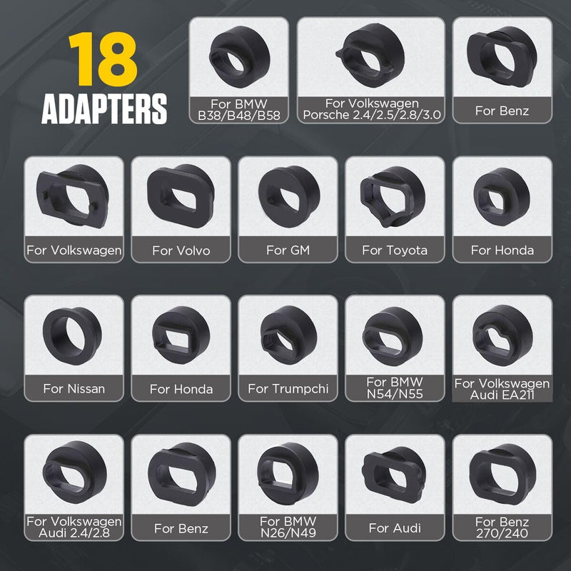 18PCS Walnut Blaster Adapter for HTS558 Walnut Sand DE-Carbon Cleaner, Automotive Walnut Blaster Cleaner Adapter