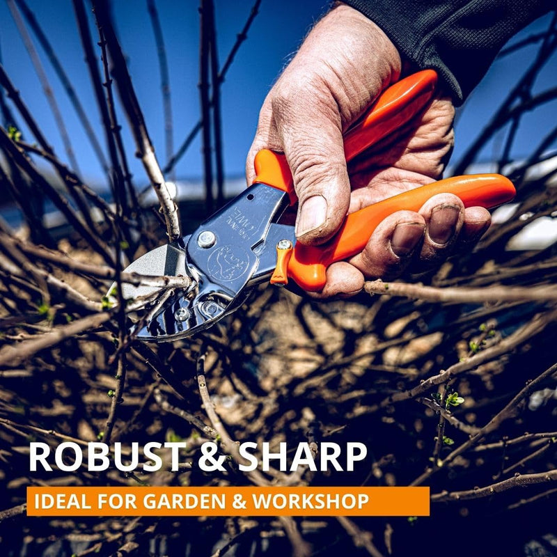  [AUSTRALIA] - Original LÖWE Professional Anvil Pruner Garden Tools 1.104 | Robust & Sharp Hedge Trimmer | Use As Pruners, Garden Shears, Heavy Duty Handheld, Pruning Shears for Gardening | Made in Germany