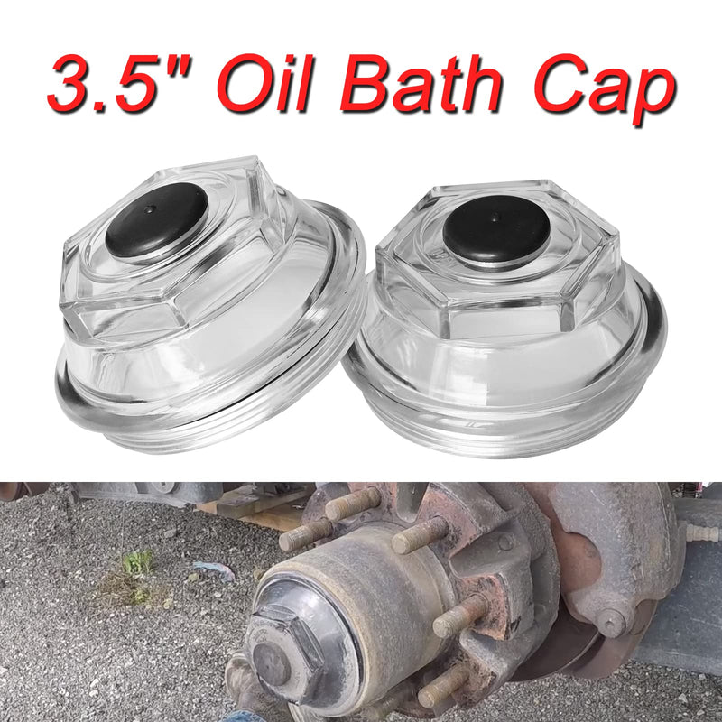 Oil Bath Dust Caps, K71-704-00,Compatible with Dexter 9k-10K 8-415 430 General Duty Axles Built After July 2009, for Dexter 9K 10K 3.5" Threads Trailer Axle Plastic Cover 21-88 Oil Caps,2PCS