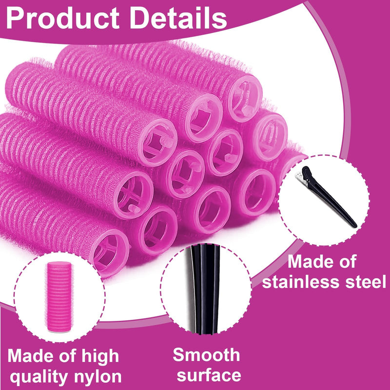  [AUSTRALIA] - Hair Rollers, Self Grip Small Hair Curlers, Salon Hairdressing Curlers Roller with Clips Tools for Women (Random Color), 15mm-12pack, 1.0 count, Pack of 20
