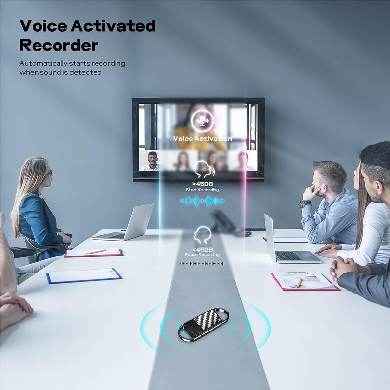 72GB Digital Voice Recorder - Xelarvex Voice Activated Recorder AI-Intelligent Noise Reduction, 4800 Hours Recording Device, Audio Recorder for Lectures/Interviews/Meetings 72.0 GB
