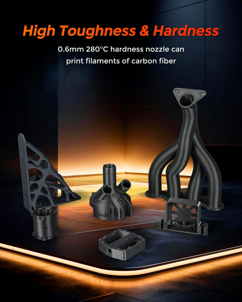 Original FLASHFORGE Adventurer 5M 0.4mm 280℃ Quick-Detachable Nozzle | 32mm³/s Large Flow,High Temp & Fast Speed Printing,3D Printer Extruders Hardess Steel Nozzle,Fit AD5M and Adventurer 5M Pro