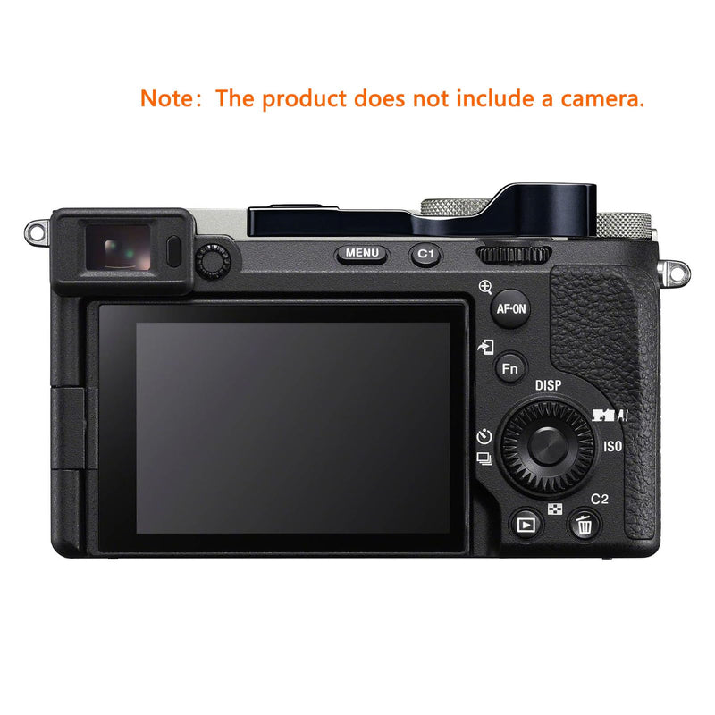 A7CII A7CR Metal Thumb Up Grip for Sony A7C II A7C R A7C2 Digital Camera Hot Shoe Thumb Hand Grip with Camera Shutter Button Accessories (Black) black