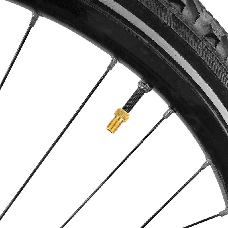 4pcs Presta to Schrader Bike Valve Adaptor, Aluminum Alloy Adapter Converter Bicycle Valve 4 Pcs