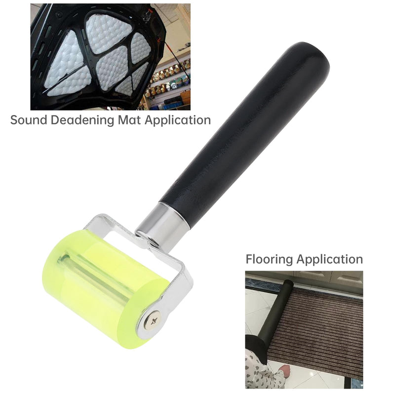 2pcs Auto Car Audio Sound Deadening Application Roller for Noise Filter Pads/Heat Abatement Mat/Wallpaper, Silicone Noise Insulation Seam Rolling Wheel