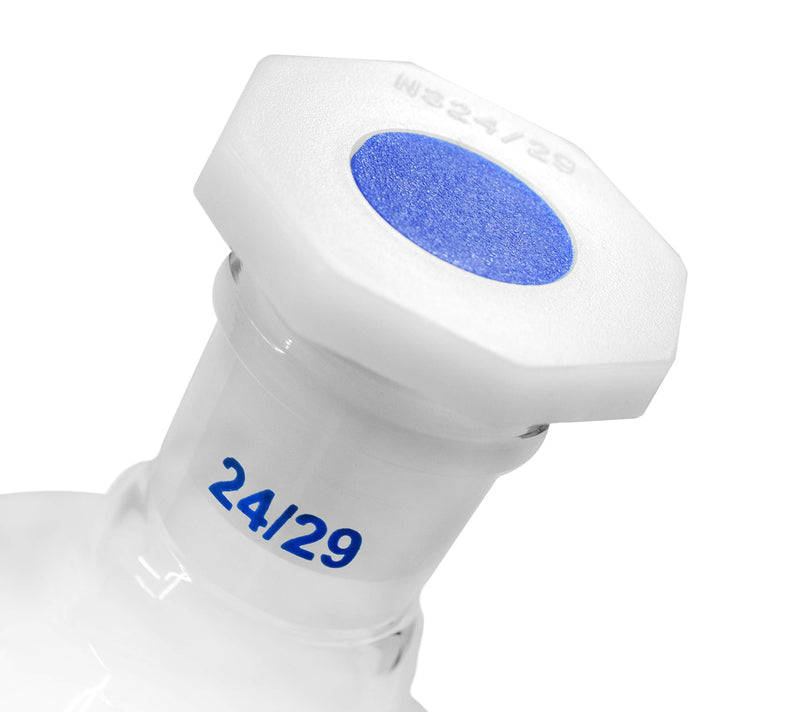 EISCO Squibb Separating Funnel, 500ml - 24/29 Plastic Stopper, Glass Key Stopcock, Graduated - Borosilicate Glass