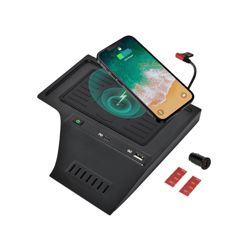 KEWISAUTO Car Wireless Charger for Nissan Sentra S, SV, SR 2020-2024, Center Console Charging Panel QC PD Fast Phone Charger Pad for 2020 2021 2022 2023 2024 Nissan Sentra S, SV, SR Accessories