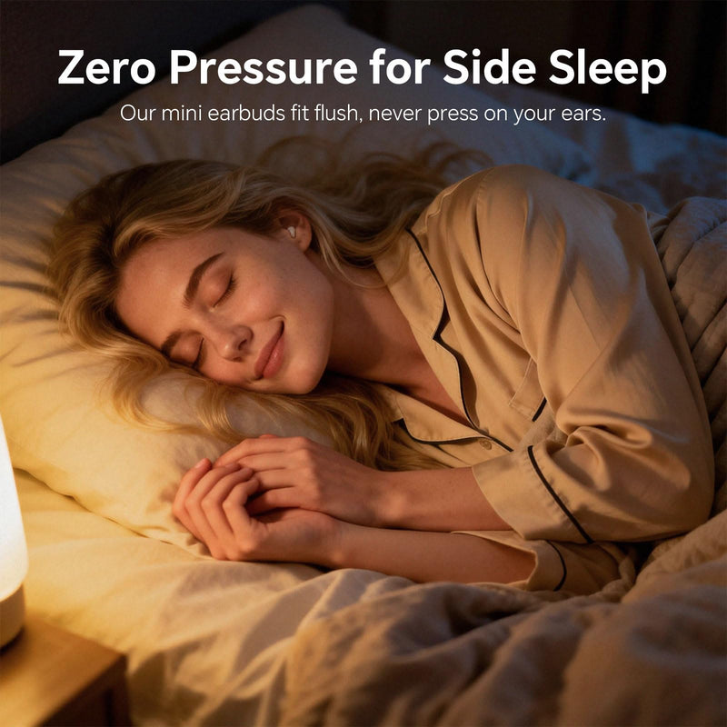 Yihou Invisible Small Mini Sleep Earbuds Headphones Wireless Bluetooth | Comfortable Tiny Sleeping Smallest Low Profile Micro Discreet Hidden Kids Earbuds Ear Buds for Small Ear Canals Women Work Nude