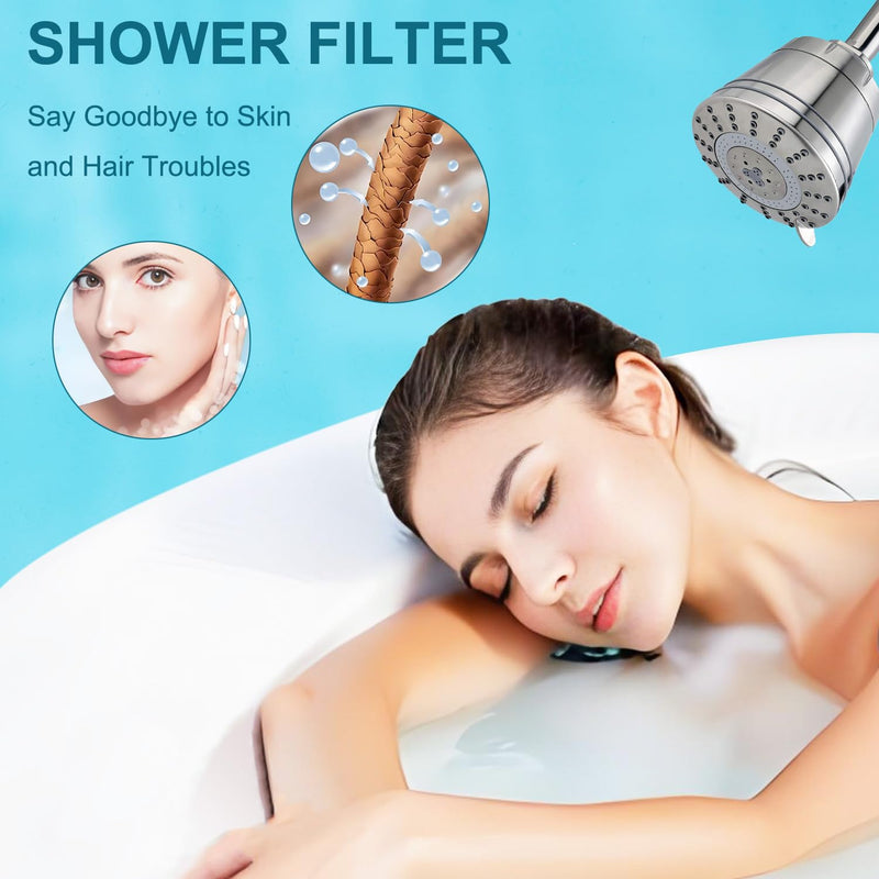 Replacement Shower Filter for Wall-mounted showerhead,Compatible with Sprite Showers SLC-R Slim-Line Shower, 4Pack