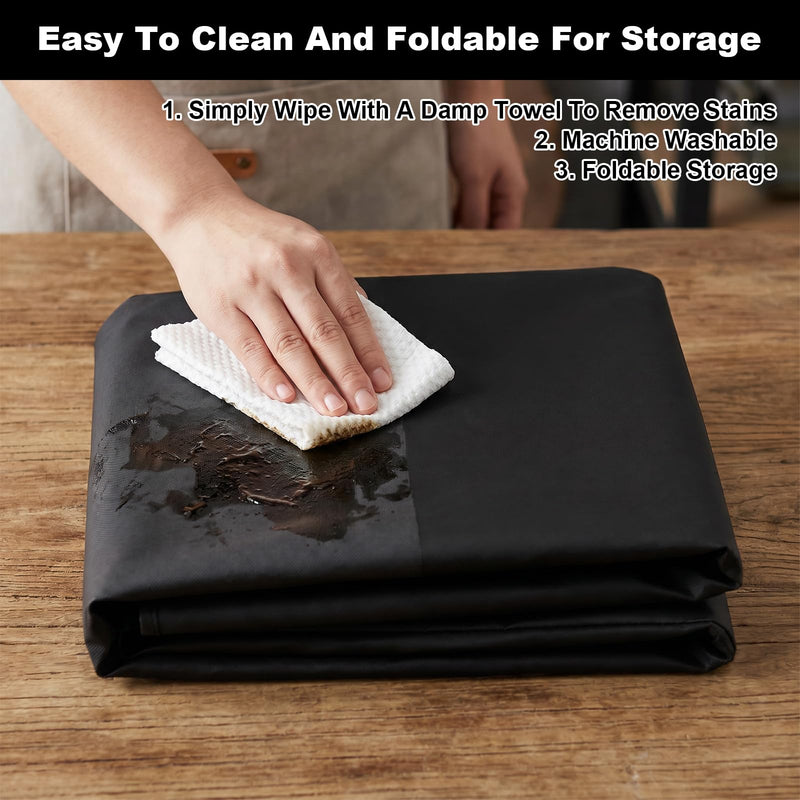 Universal Elastic Waterproof Printer Dust Cover – Heavy-Duty Oxford Fabric Small Appliance Covers with Drawstring & Metal Buckle for Most Printers (19.7 x 17.7 x 11.8 inch, Black)