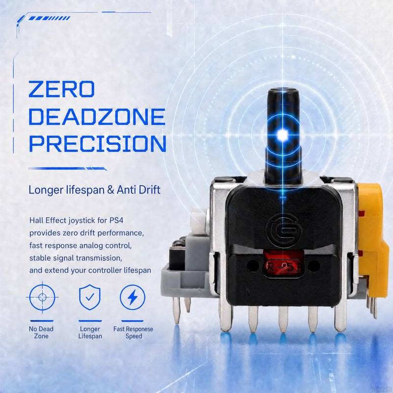 WCDZSU 10 Pcs Hall Effect Joystick Replacement for DualShock PS4 Controller | Hall Effect Analog Sticks Sensor Module for PlayStation 4, Fix Stick Drift, Repair Broken or Loose Sticks