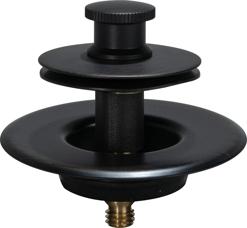 AB&A 60115 Tub Drain Trim Kit with Push eN Lift Stopper, Classic High-Capacity Overflow Plate, and Press-in Strainer Cover, Venetian Bronze Push and Lift Stopper