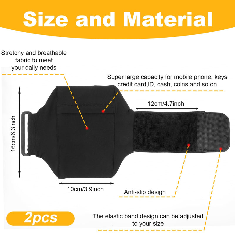 2PCS Cell Phone Leg Straps, Leg Phone Holder, Adjustable Cellphone Leg-Band for Women and Men, Non Slip Smartphone Armband for Running, Hiking, Equestrian, Motorcycle, Workout, Hiking (Black, Blue)