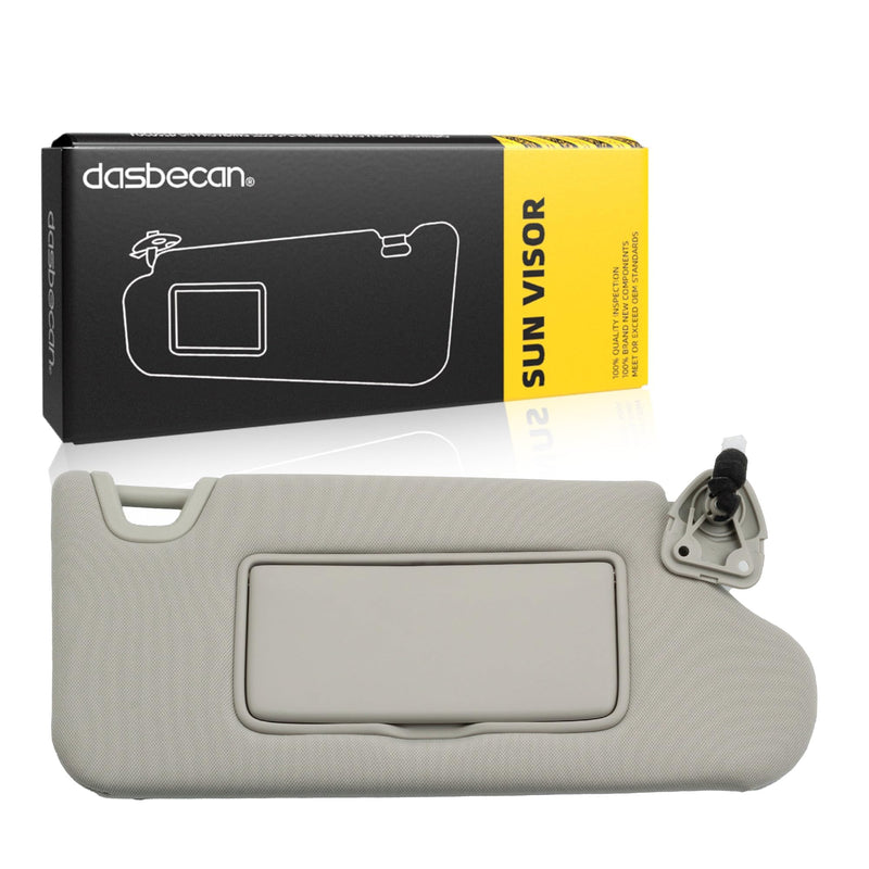 Dasbecan Gray Right Passenger Side Sun Visor Compatible with Nissan Altima 2013-2018 with Mirror and Vanity Light Without Sunroof Replaces# 96401-3TA2A Right Gray