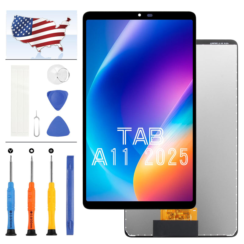 for Samsung Galaxy Tab A11 8.7" 2025 X130 X133 X135 SM-X133 SM-X135F LCD Display Touch Screen Digitizer Full Assembly Replacement with Tool Kit (NOT for Tab 11+ 11")