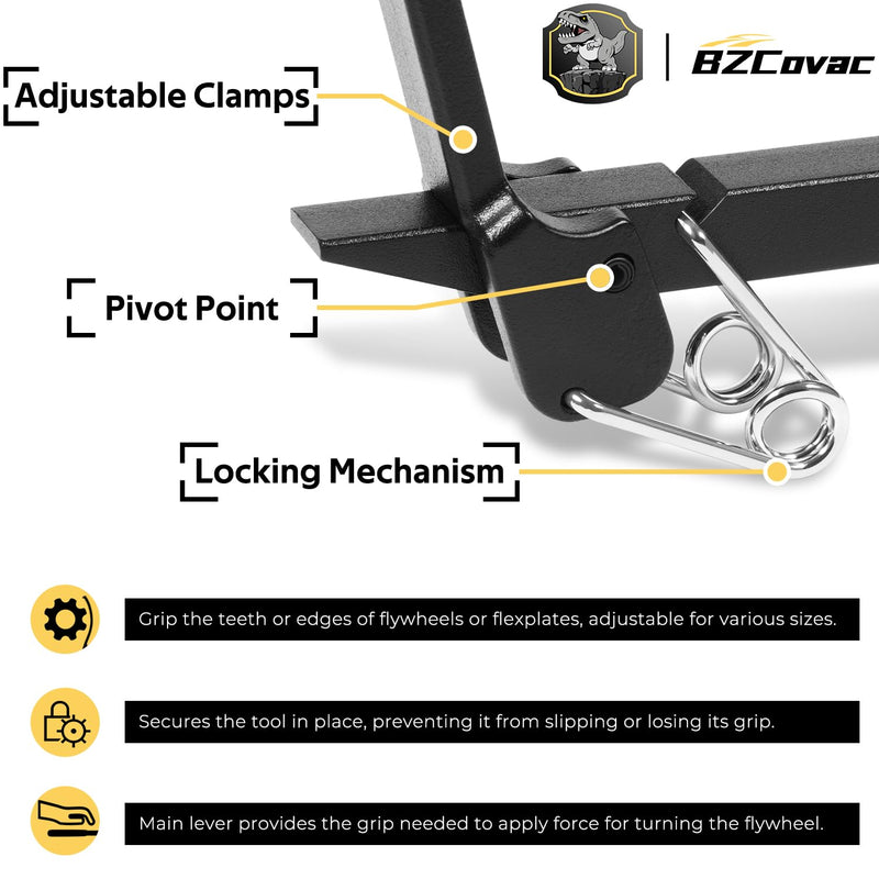 Flywheel Turner Locking Holding Tool, Flexplate Turning Tool for Automotive Engines & Outboard Motor Servicing