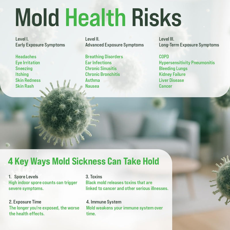 Microbial Mold Test Kit for Home - Indoor Air Quality and Surface Testing - Detects Black Mold, Mildew, and Fungi - Air and Surface Mold Detection Kit with Lab Analysis Included