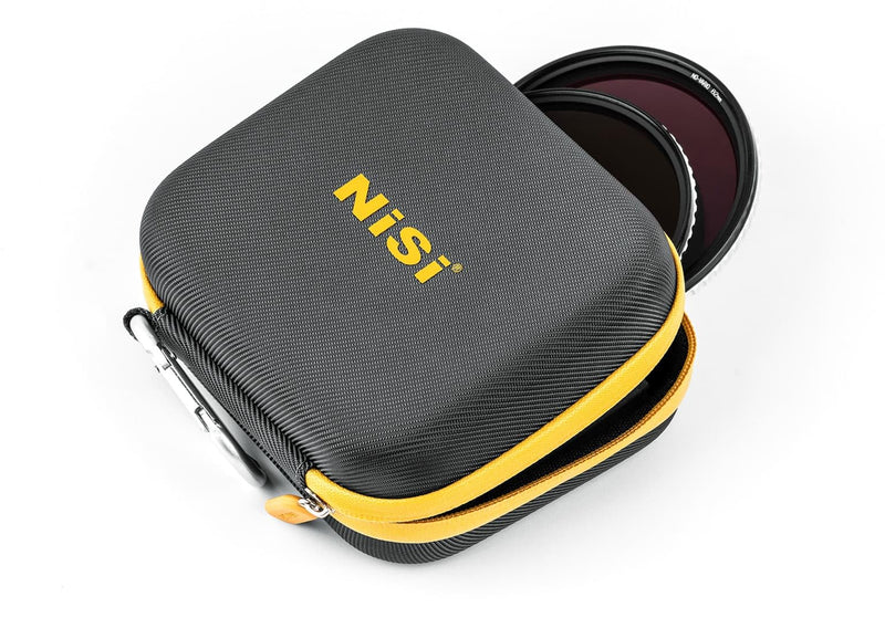 NiSi - Caddy II Circular Filter Case, Portable and Lightweight Camera Lens Pouch for 8 Filters, Fits Up to 95mm, Waterproof and Shockproof, Larger Opening Lens Bag, Caddy Case with Metal Hanging Clip 8 Filter Pockets Up to 95mm (Version II)