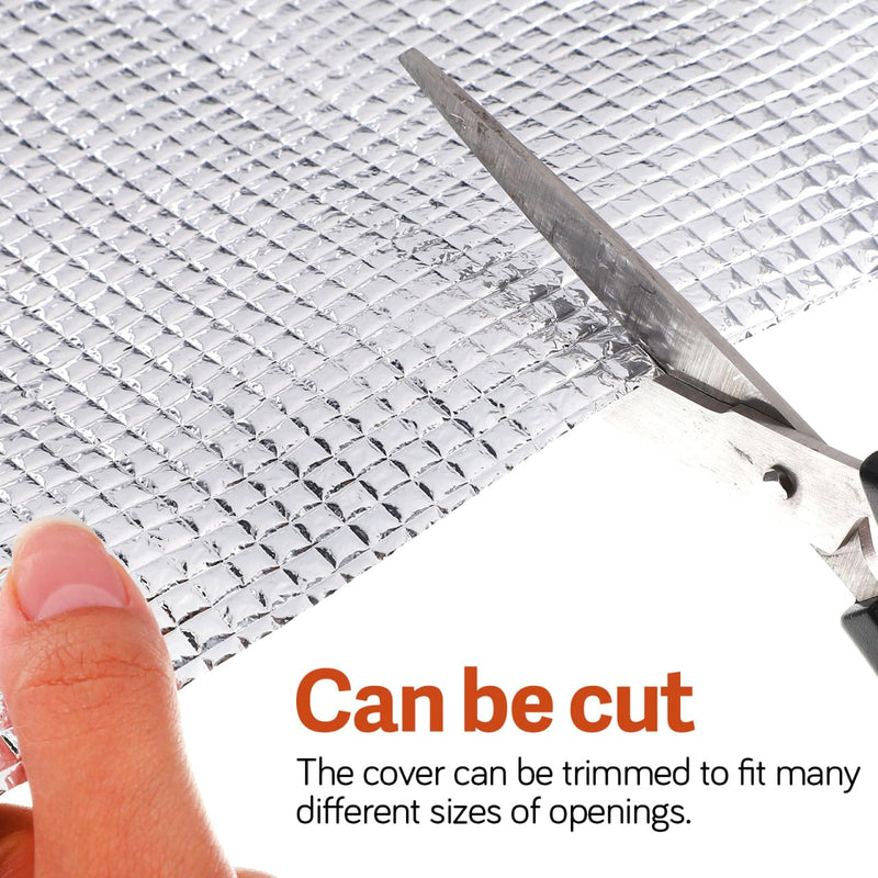 Attic Door Insulation Cover, Insulation Whole House Attic Fan Cover with Adhesive Veclro Strips for Ceiling Vent Fan Shutter, Fits up to 50.78 X 50.78 Inch, Easy Cut to Fit