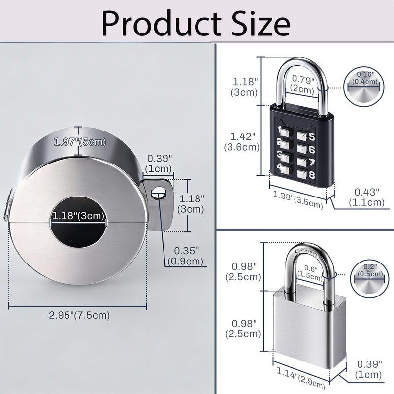 Water Faucet Lock Outdoor, 2 Lock,Silver | Spigot Lock for Outside Faucet,Dual Anti-Theft, Stainless Steel Cover & Padlock Kits, For 1.3-2.5" Valves Hose Bibs Silver