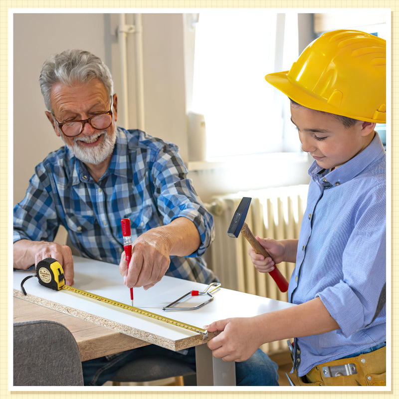 Fathers Day Grandpa Gifts from Granddaughter Grandson - Ideal Father's Day Birthday Grandparents Day Gifts for Grandpa Grandfather from Grandkids - Funny Engraved Tape Measure 25 FT Ideas Grandpa Tape Measure