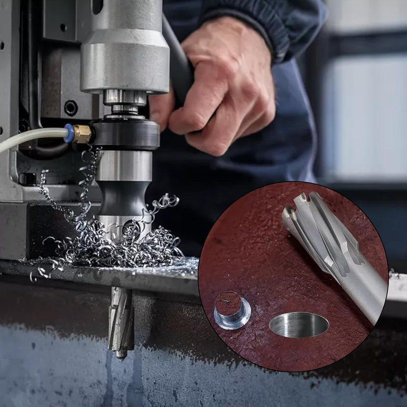 TCT Annular Cutter,2-3/8"Diameter and 1-3/8depth, Universal Shank Compatible with 3/4" Weldon Shark and Other Standard Tool Holder, Carbide-Tipped Annular Cutter Mag Drill Bit with Pilot Pin 2-3/8 in